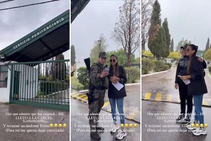 Al ser reconocida por los oficiales del penal, Cinthia Fernández les concedió gran cantidad de fotos