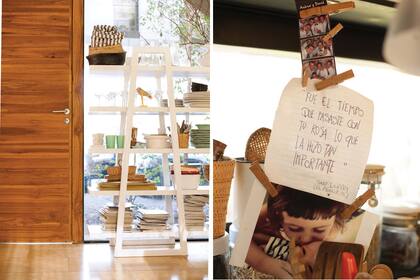 Al vajillero podés hacerlo vos misma con un par de escaleras y estantes. Eso sí, tener todo a la vista obliga al orden