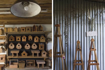 Al vivero sumaron un mini taller en el que fabrican tutores, casas de pájaros y otros accesorios de jardín hechos en madera por ellas mismas. "Le encontramos una linda veta; no hay tantos viveros con esta propuesta".