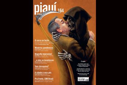 Piauí, la una revista mensual ideada por el documentalista João Moreira Salles, llevó a su tapa una metáfora del accionar de Bolsonaro frente a la pandemia