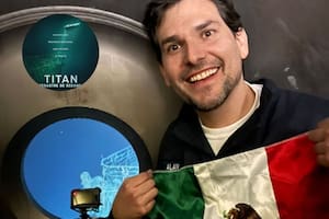 Alan Estrada a bordo del OceanGate para ver el Titanic. Foto: Alan Estrada/Netflix