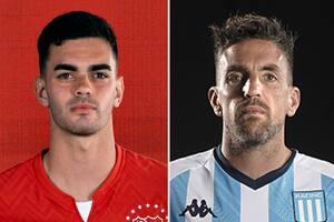 Alan Soñora y Gabriel Hauche, piezas importantes de sus equipos en el clásico de Avellaneda por la Copa de la Liga Profesional.