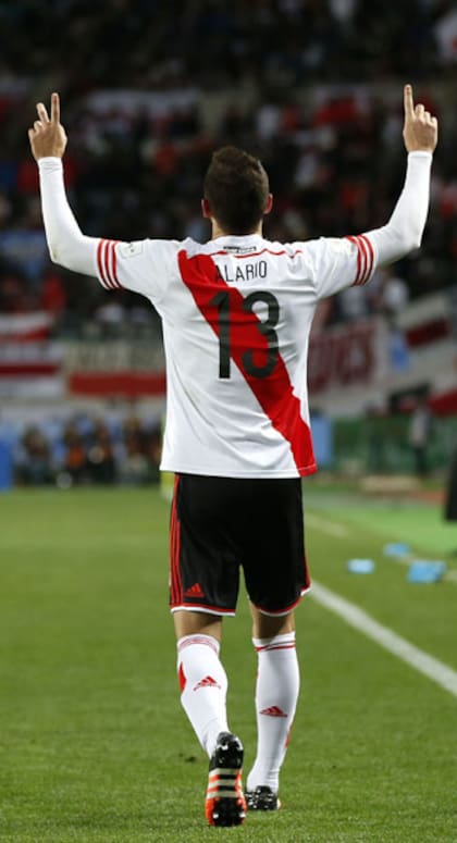 Alario celebra el gol del triunfo de River