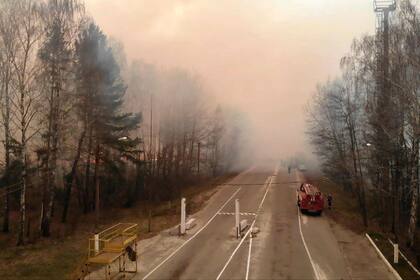 Alarma radioactiva en Ucrania: bomberos luchan contra varios incendios en Chernobyl