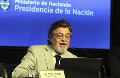 Alberto Abad, titular de la AFIP, el día que anunció los resultados del blanqueo