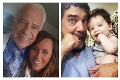 Alberto Cormillot, Estefanía Pasquini, Adrián Cormillot y el pequeño Emilio cuando era todavía un bebé