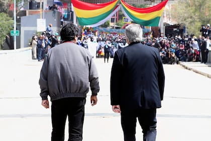 Alberto Fernández acompañó a Evo Morales hasta la frontera con Bolivia.