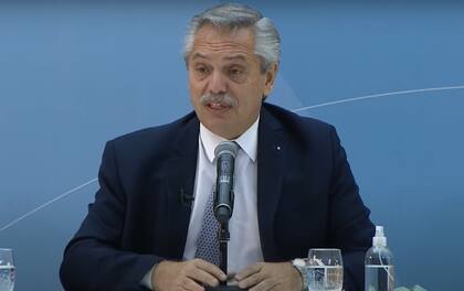 Alberto Fernández ayer, en el primer acto después de la derrota