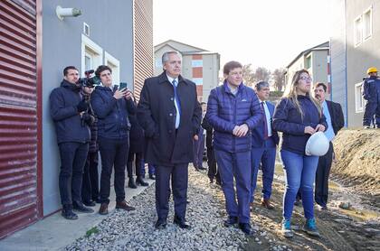 Alberto Fernández, con el gobernador Melella, en Ushuaia
