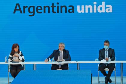 Cristina Kirchner, Alberto Fernández y Sergio Massa