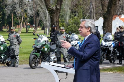 Alberto Fernández, durante el anuncio del plan de seguridad en la residencia de Olivos