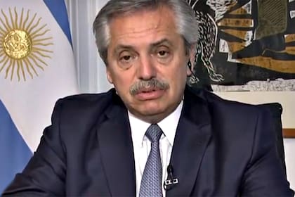 Alberto Fernández durante la entrevista en la TV Pública