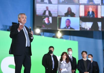 Alberto Fernández, en Tecnópolis