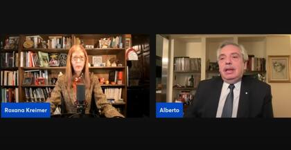 Alberto Fernández, en la entrevista que brindó este fin de semana