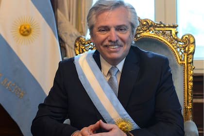 Alberto Fernández en el sillón presidencial
