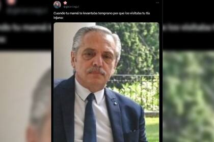 Alberto Fernández fue el centro de los memes (Captura X)
