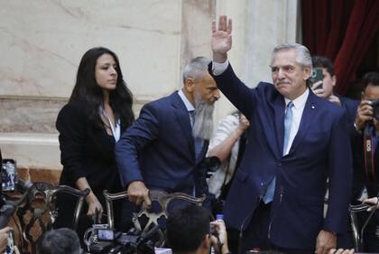 Alberto Fernández hoy, en el Congreso