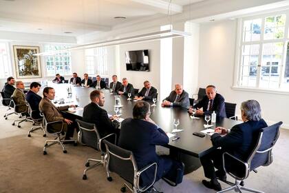 Alberto Fernández, en la reunión que encabezó en Olivos con empresarios de primera línea