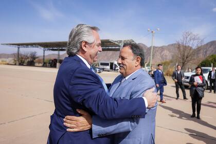 Alberto Fernández junto Ricardo Quintela, Gobernador de La Rioja, el 17/8/22