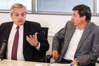 El presidente Alberto Fernández y el ministro de Desarrollo Social, Daniel Arroyo
