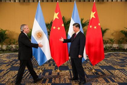 Alberto Fernández y Xi Jinping en Bali, tras su descompensación