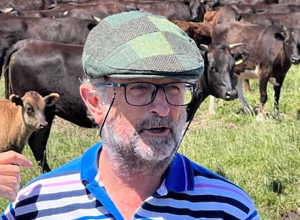 Alberto García Espil lleva adelante un emprendimiento ganadero: la cría de ganado Wagyu, la raza bovina de origen japonés