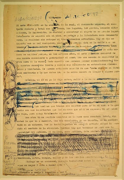 Alberto Greco, Manifiesto Vivo-Dito, 1963