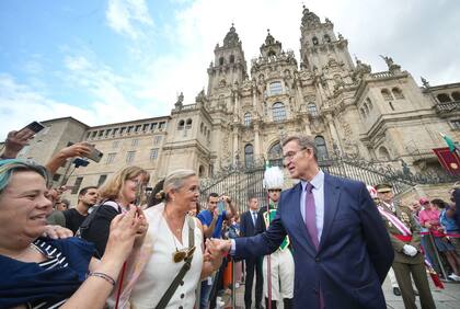 Alberto Núñez Feijóo asistió este martes a la festividad del Apóstol Santiago, patrón de Galicia y de España, en Santiago de Compostela