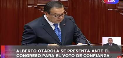 Alberto Otárola busca que el Congreso le de el voto de confianza en medio de las más de 40 muertos durante las protestas.