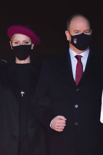 Alberto y Charlene en las celebraciones de la patrona del principado el año pasado. Fue la última vez que se vio públicamente a la princesa.