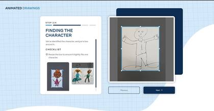 Alcanza con subir una foto del dibujo para que reconozca la figura; aunque originalmente sólo identificaba figuras humanas, luego se amplió a otros dibujos