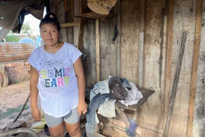 Aldana está viviendo actualmente con su tía y ahorrando para poder construirse una casita con una habitación, baño y cocina