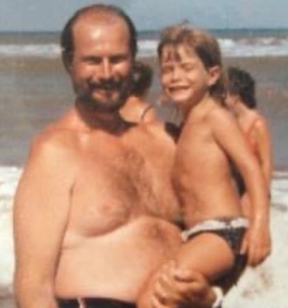 Aldana junto a Gerardo, su papá.