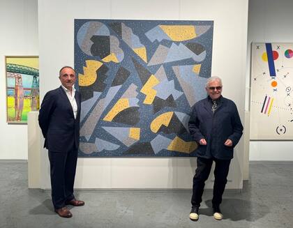 Aldo Rubino y Edgardo Giménez con "Sin título" (1995) en galería MC