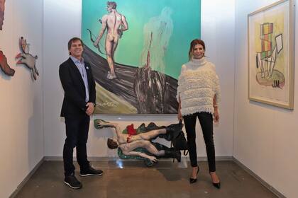 Alec Oxenford, presidente de arteBA Fundación, junto a Juliana Awada