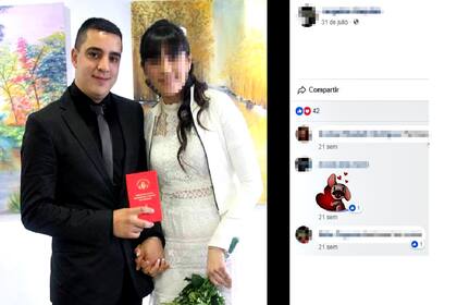 Alejandro Acosta y un recuerdo de su casamiento