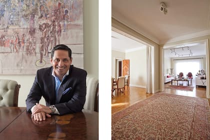 Como quiso dejar el departamento lo más parecido posible a su versión original, Alejandro conservó el gran hall que conduce al living y al comedor.