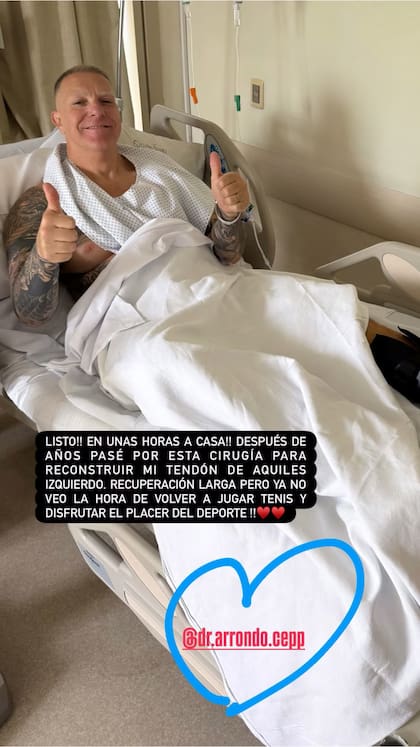 Alejandro Fantino compartió una imagen de su postoperatorio (Foto: Instagram/@fantinofantino)