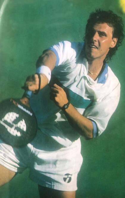 Alejandro Lasaigues, en los 90 , cuando se utilizaban paletas de madera