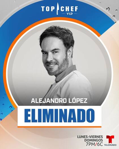 Alejandro López es el quinto eliminado de Top Chef VIP