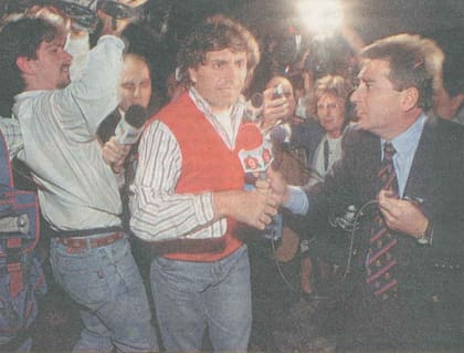 Alejandro Puccio al salir de la cárcel