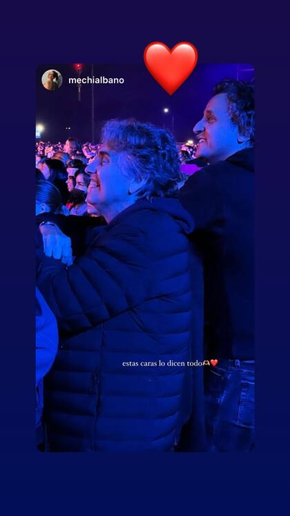 Alejandro Stoessel, presente en el show de su hija Tini en el Hipódromo de Palermo (Foto: Instagram @mechialbano)