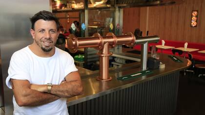 Alejo Pérez Zarlanga, en el local de Williamsburg