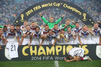 Alemania festejó su última Copa del Mundo en Brasil 2014, tras ganarle a Argentina