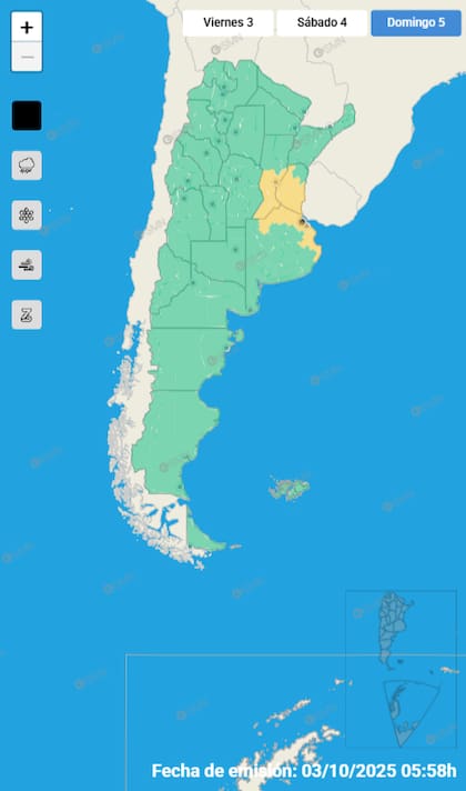 Alerta amarilla por tormentas en el AMBA para el domingo 5 de octubre