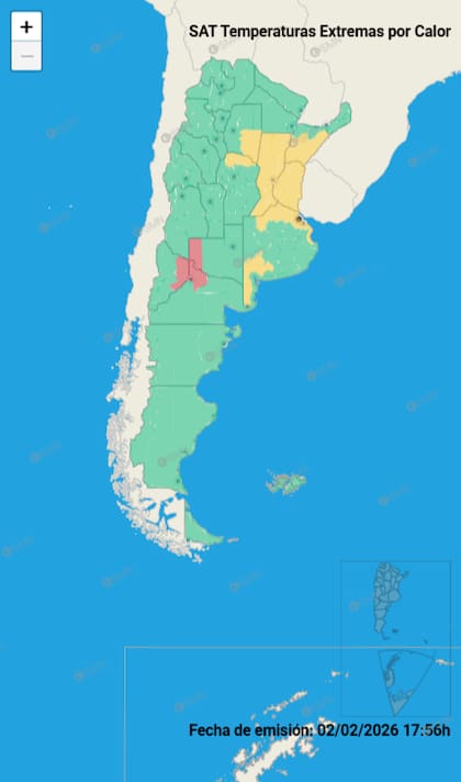 Alerta amarilla y roja por temperaturas extremas este martes 3 de febrero