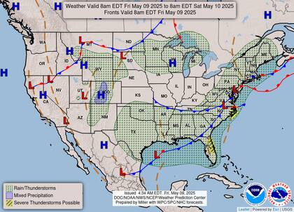 Alerta en el noreste: NWS prevé acumulaciones de 50 mm de lluvia con riesgo de inundaciones en NY y Nueva Inglaterra este viernes