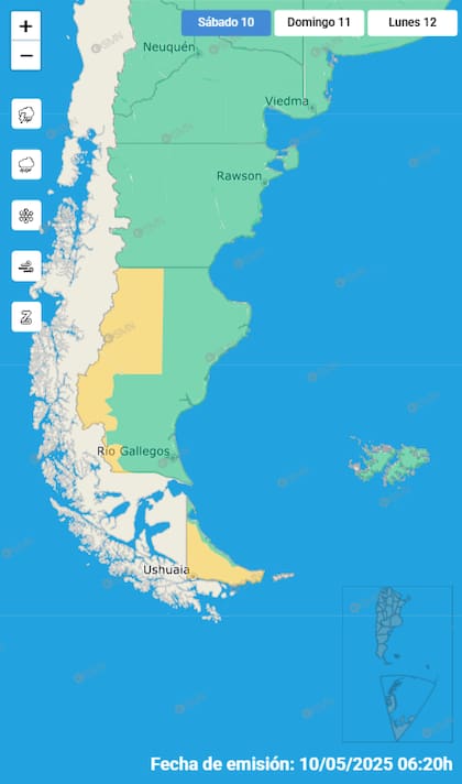 Alerta meteorológica para este 10 de mayo.