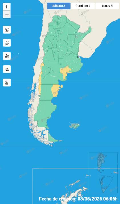 Alerta meteorológica para este 3 de mayo.