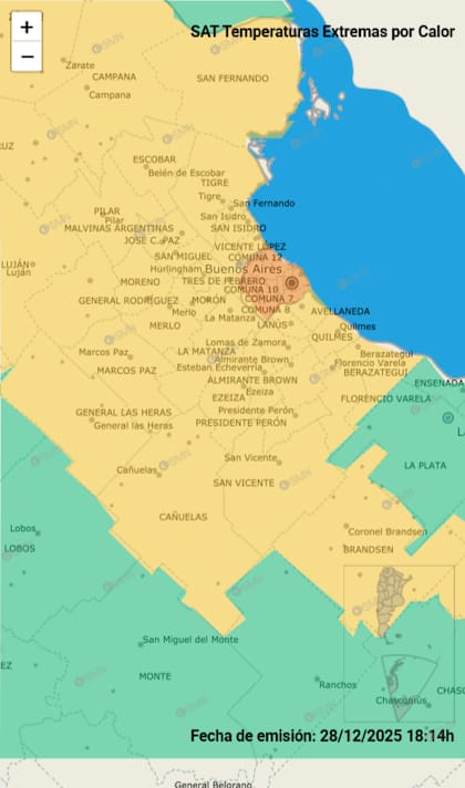 Alerta naranja por temperaturas extremas en CABA este lunes 29 de diciembre